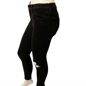 Lucky Brand Brooke Skinny Black Denim Distressed Jeans - Size 4 / 27